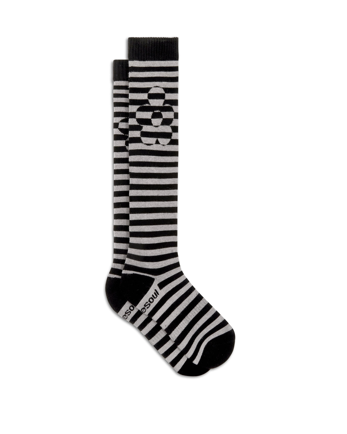 Ella Ultrahigh Sock, Striped Flower
