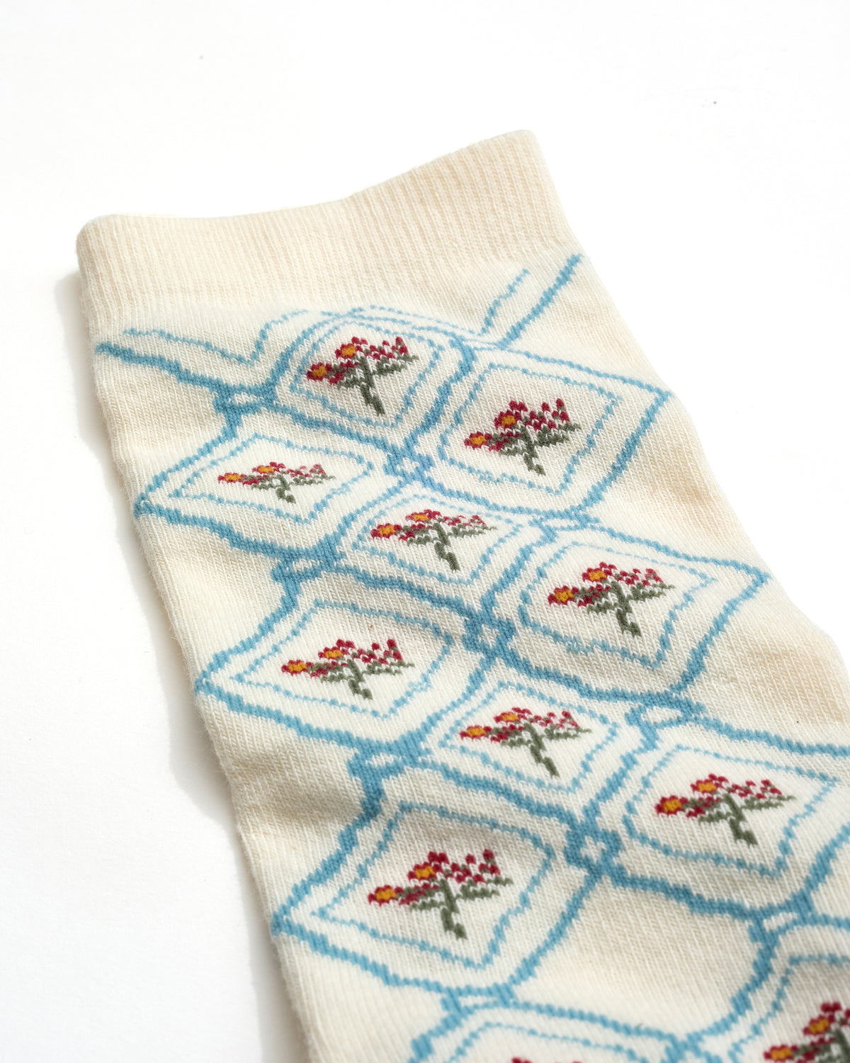 Pattern High Sock, Floral Wallpaper
