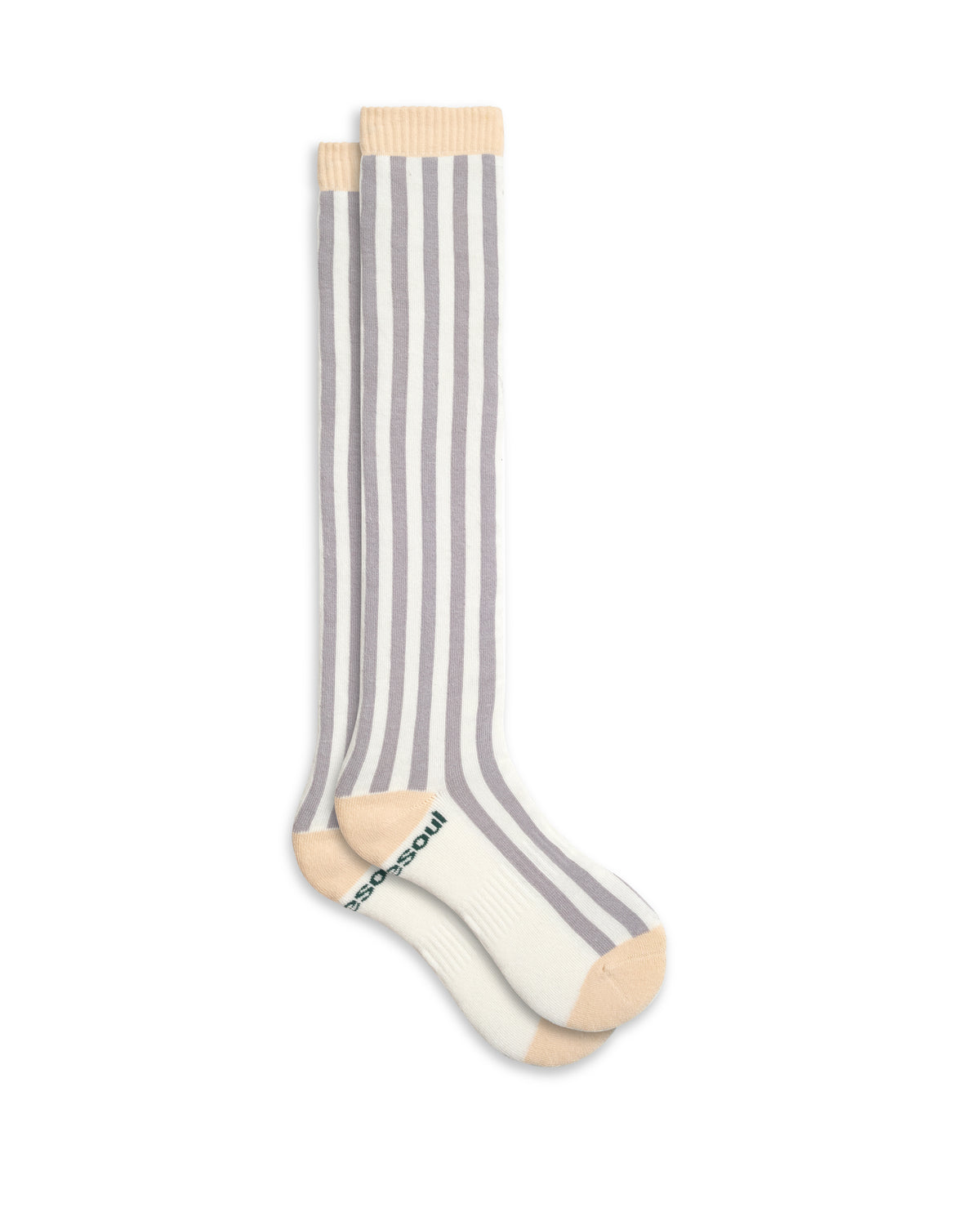 Mina Ultrahigh Sock, Gray Pinstripe