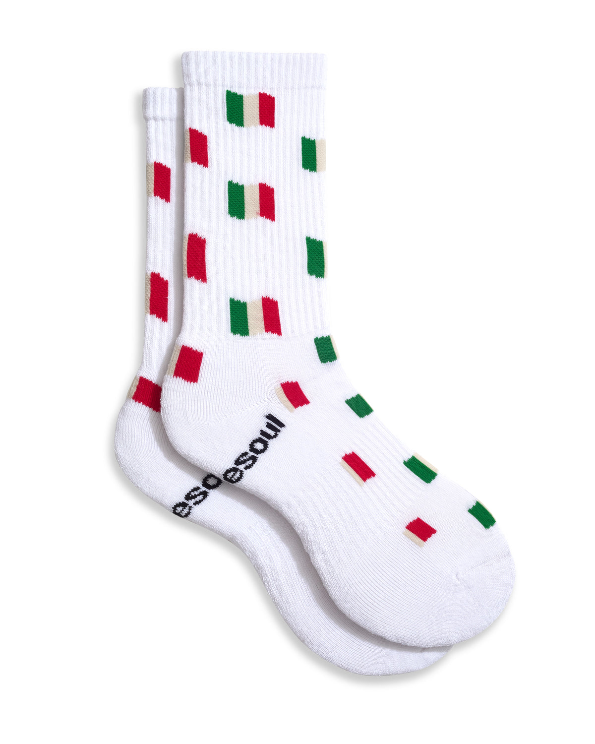 Big Dom High Socks, Italian Flags White