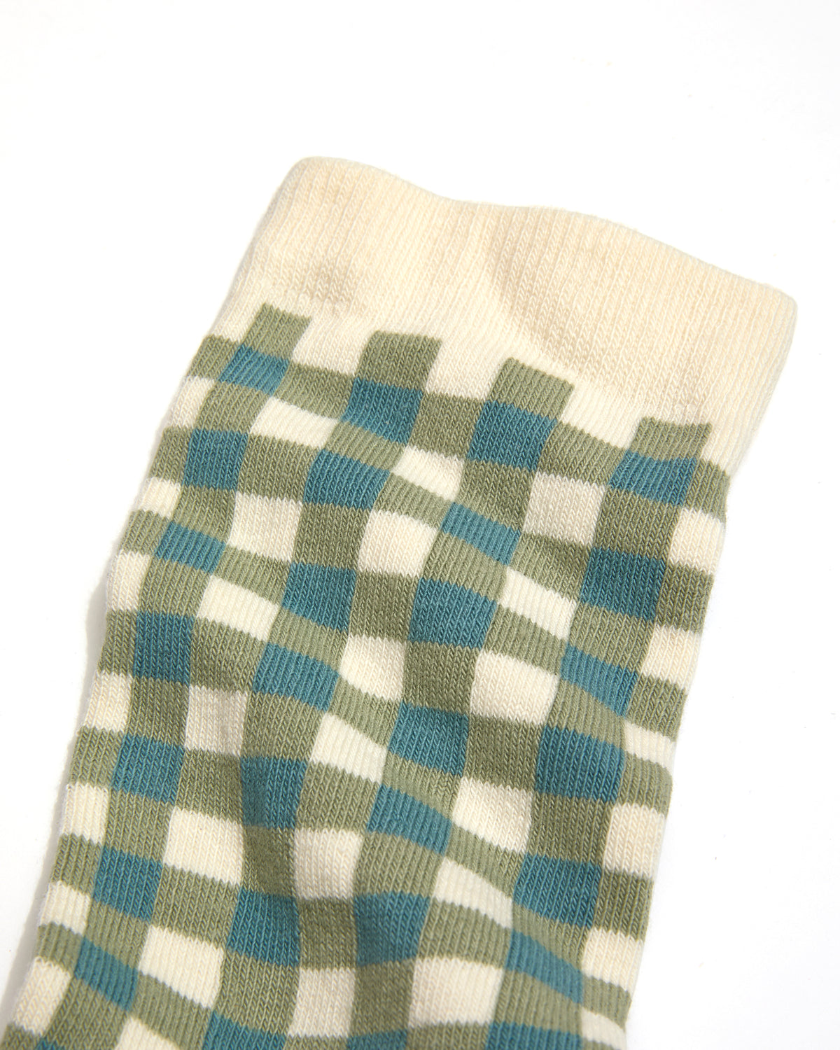 Pattern High Sock, Blue Gingham