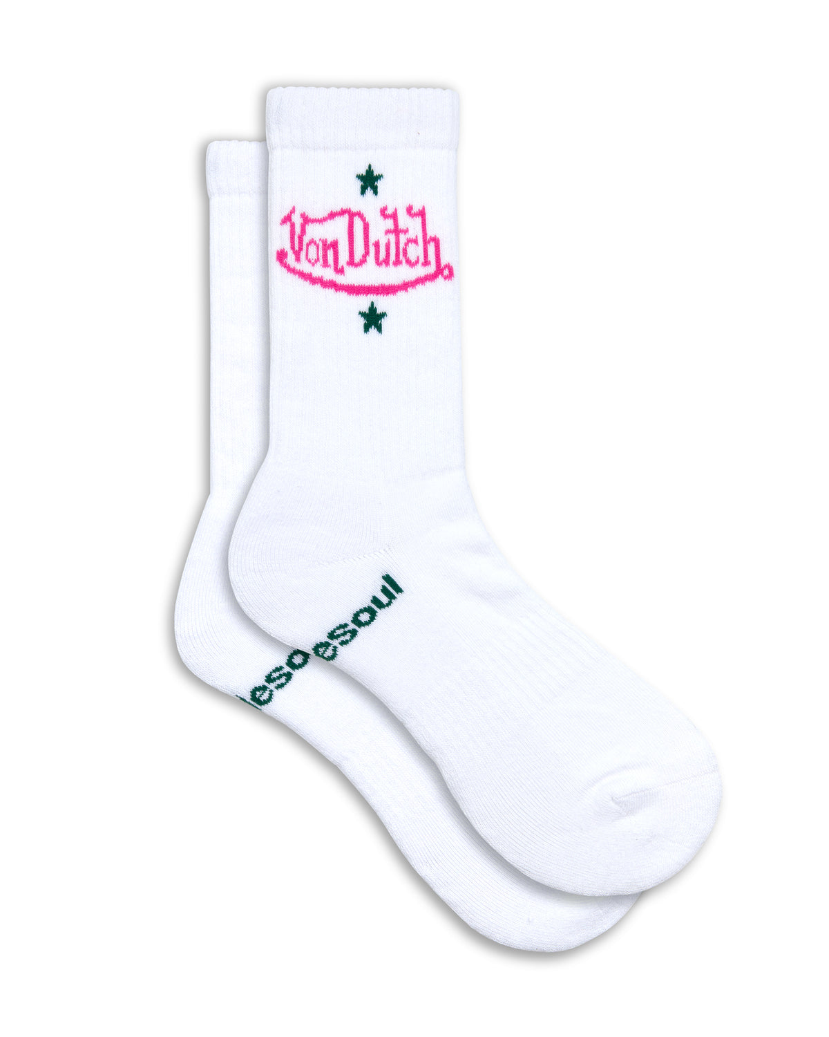 Von Dutch High Sock, Pink Logo