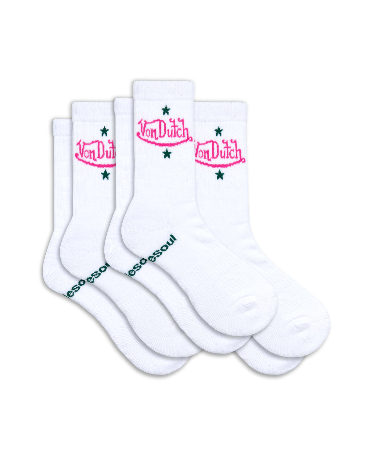 Von Dutch High Sock, Pink Logo