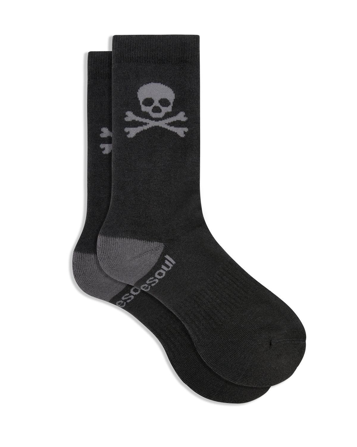 Nessa Barrett High Sock, Gray Skull