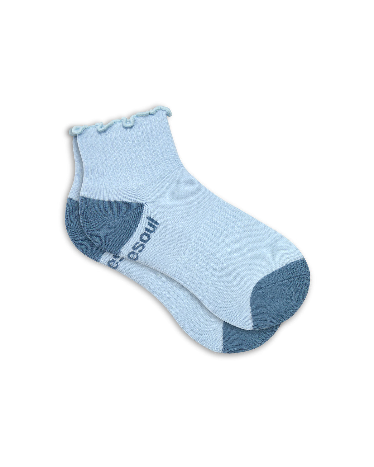 Nessa Barrett Ruffle Quarter Sock, Baby Blue
