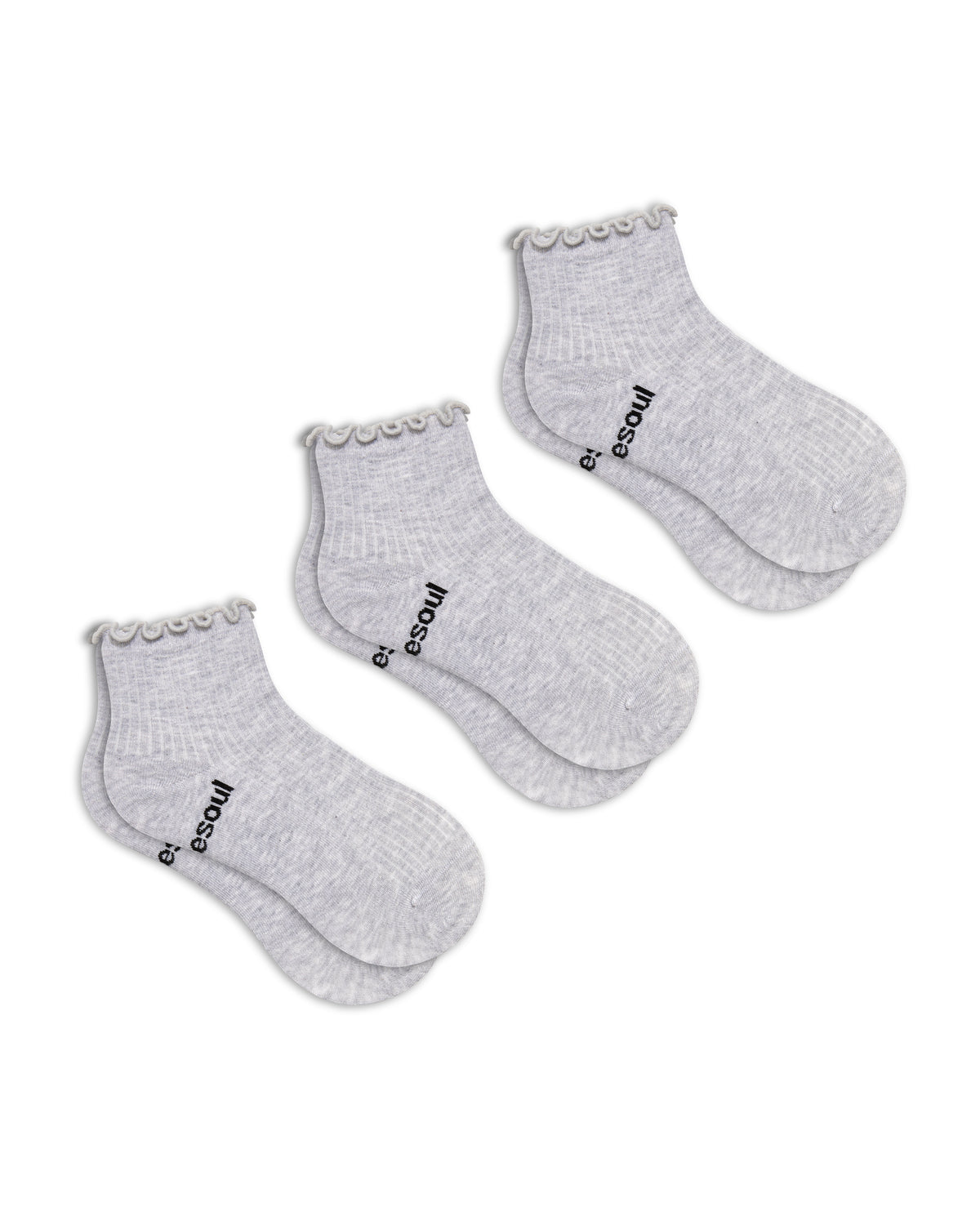 Ruffle Quarter Sock, Heather