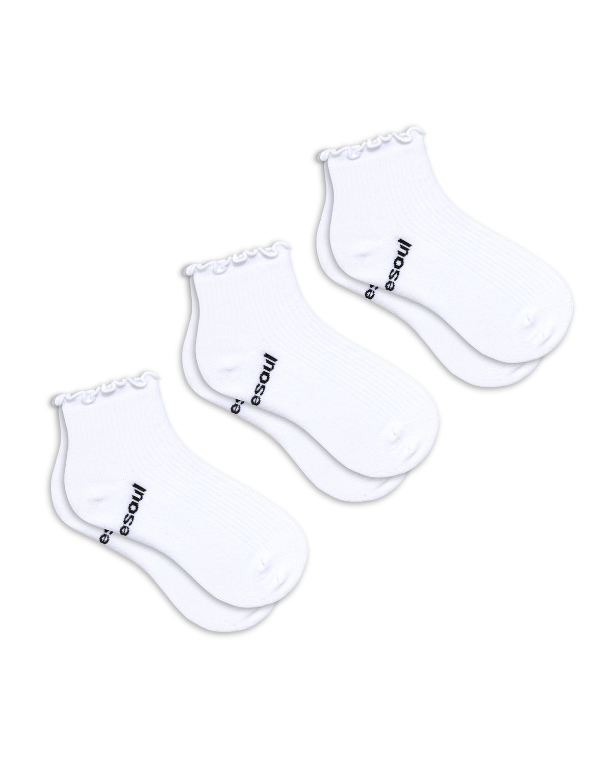 Ruffle Quarter Sock, Cloud