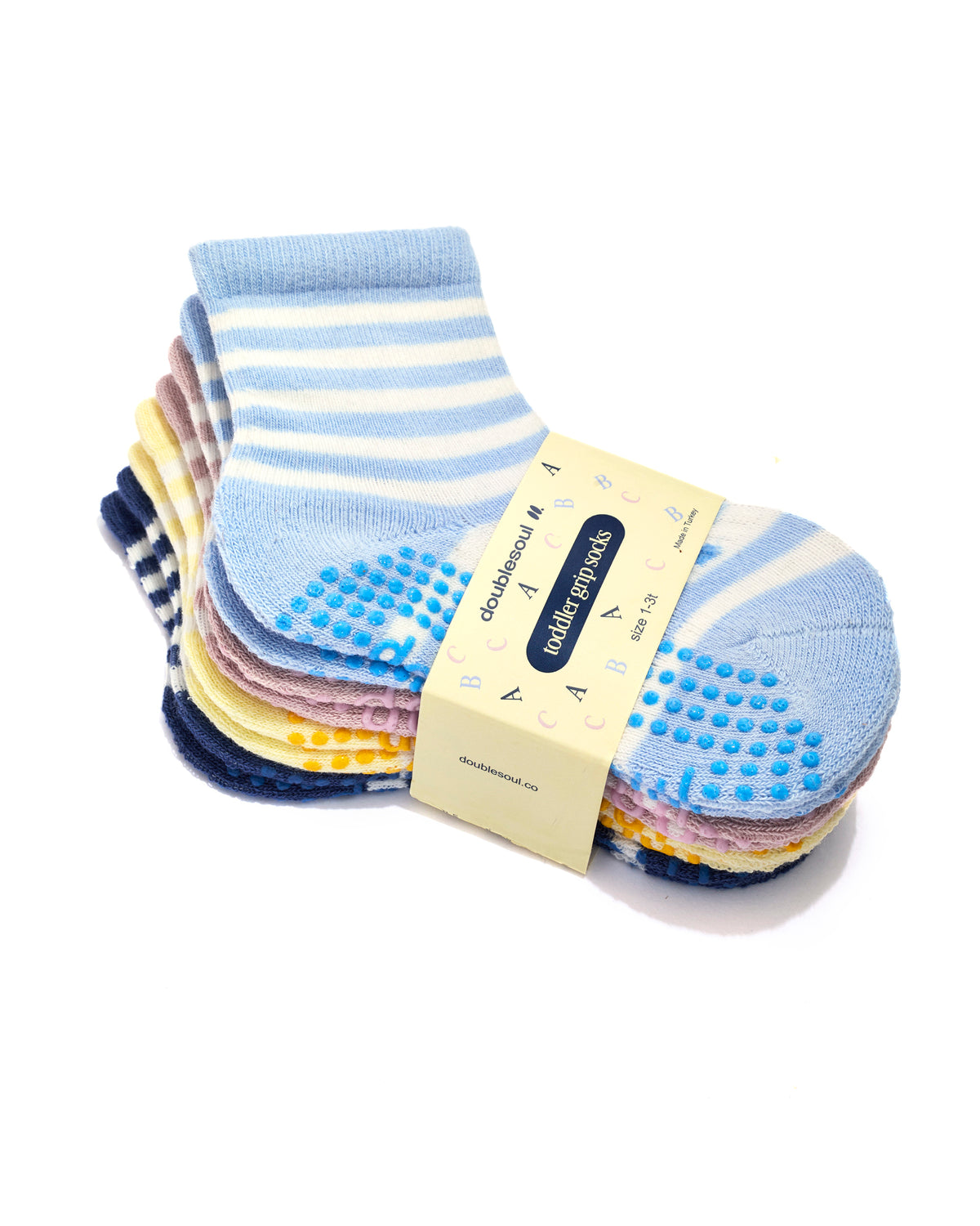 Toddler Grip High Socks (1-2 Years), Mixed Pack