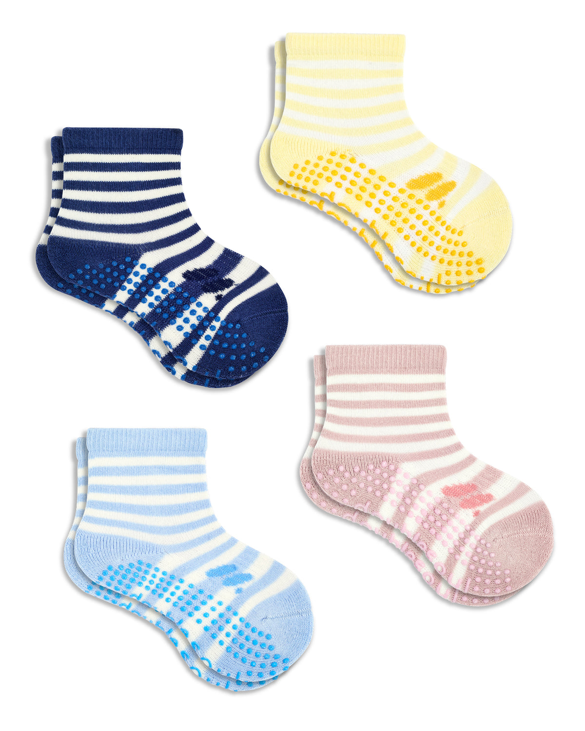 Toddler Grip High Socks (1-2 Years), Mixed Pack