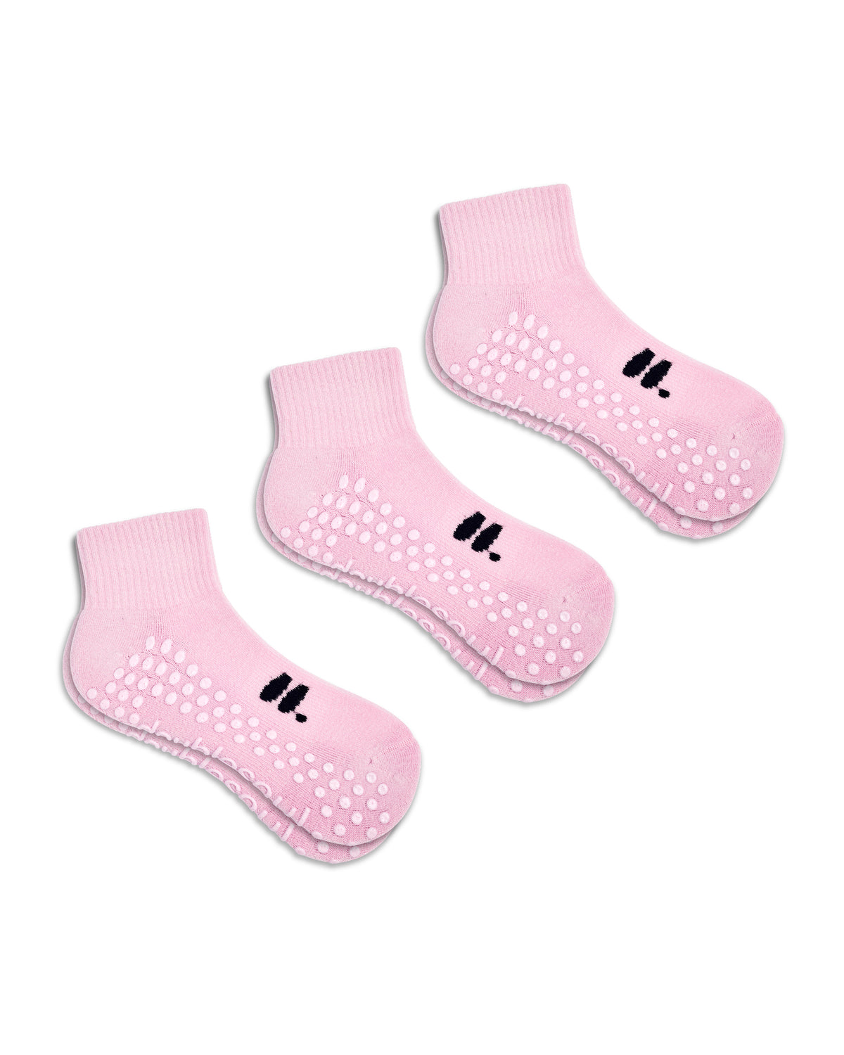 Quarter Grip Sock, Pink Rose