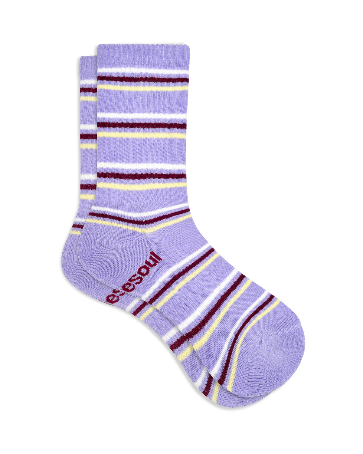 Striped High Sock, Lilac
