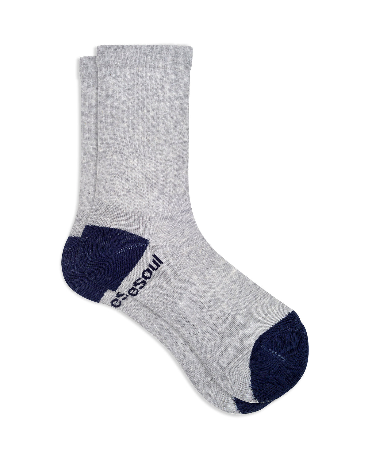 Colorblock High Sock, Gray & Navy