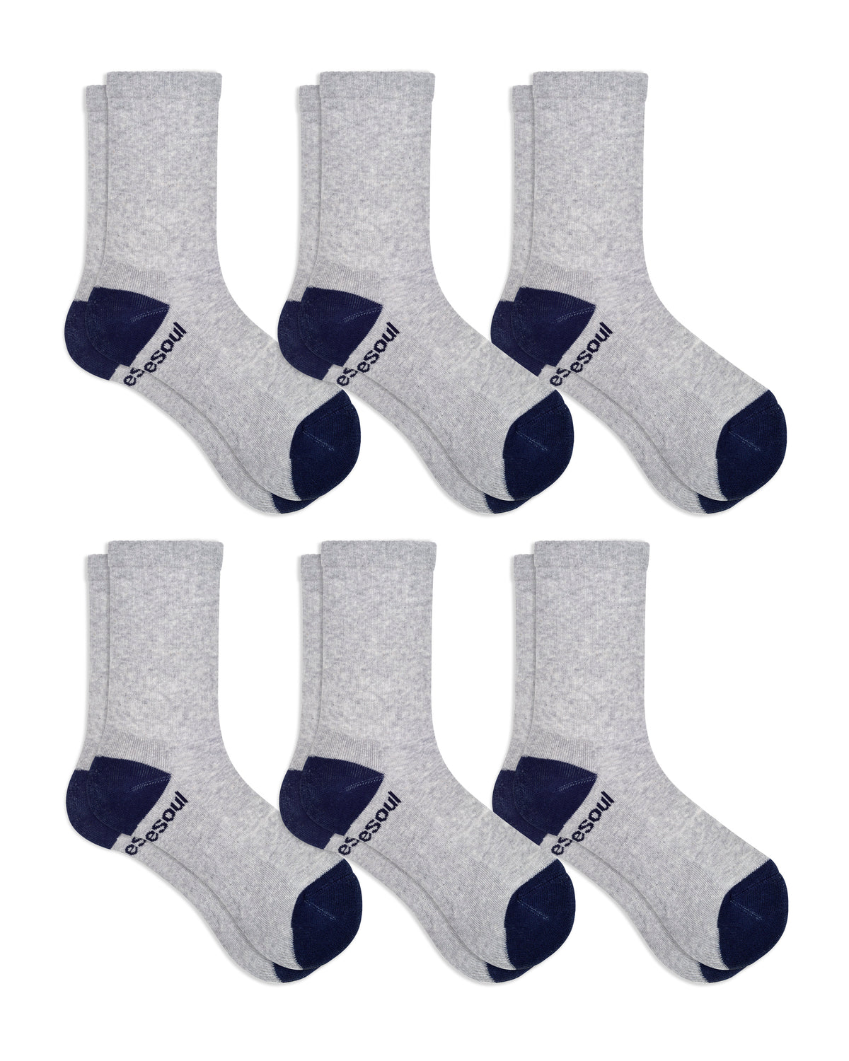 Colorblock High Sock, Gray & Navy
