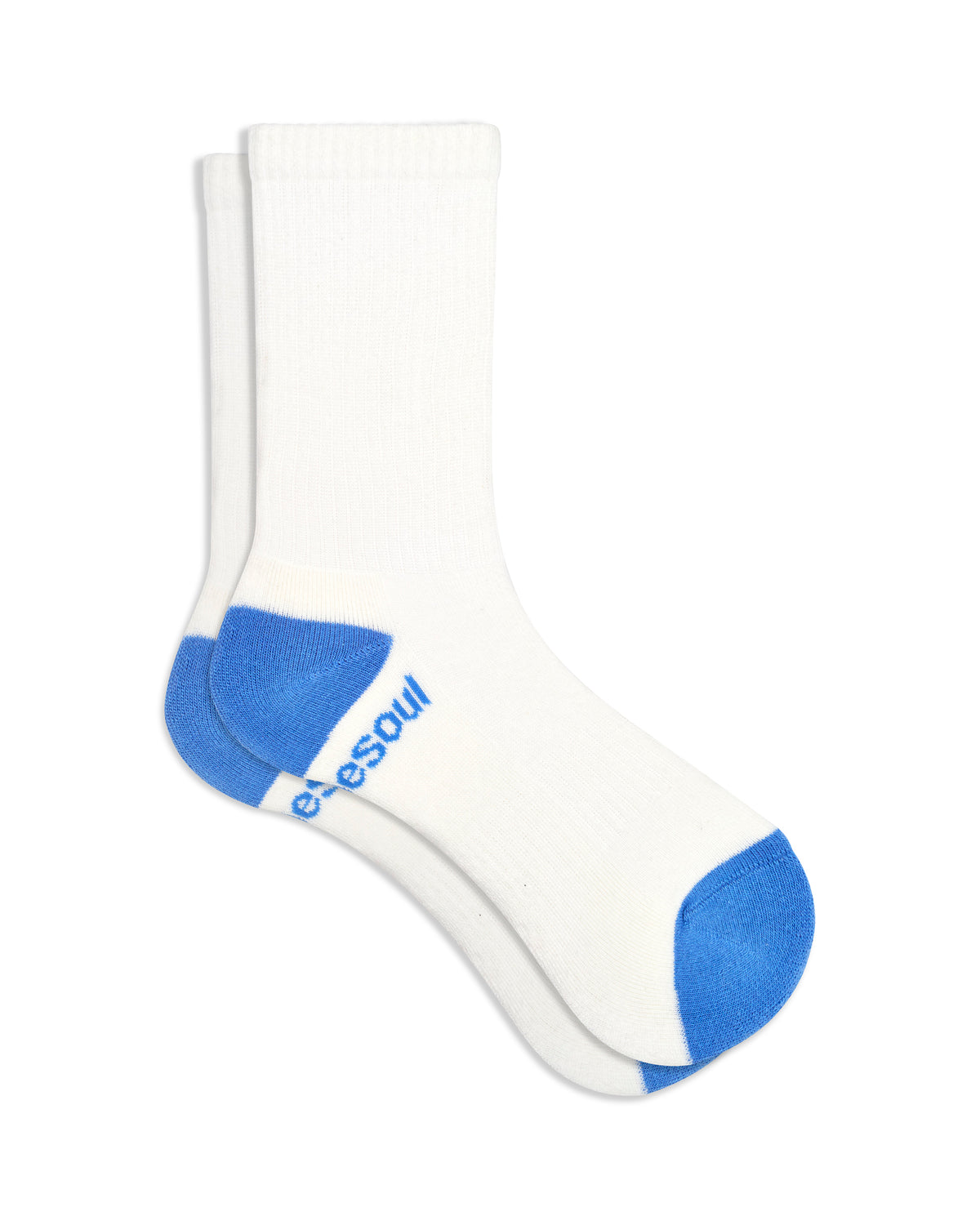 Colorblock High Sock, White & Blue