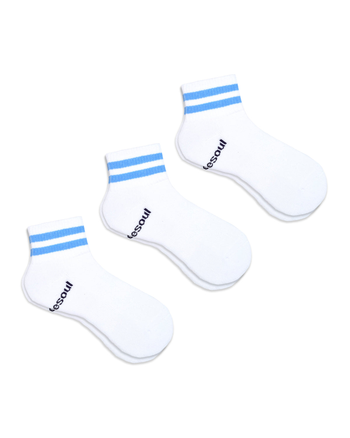Varsity Quarter Sock, Ice Blue