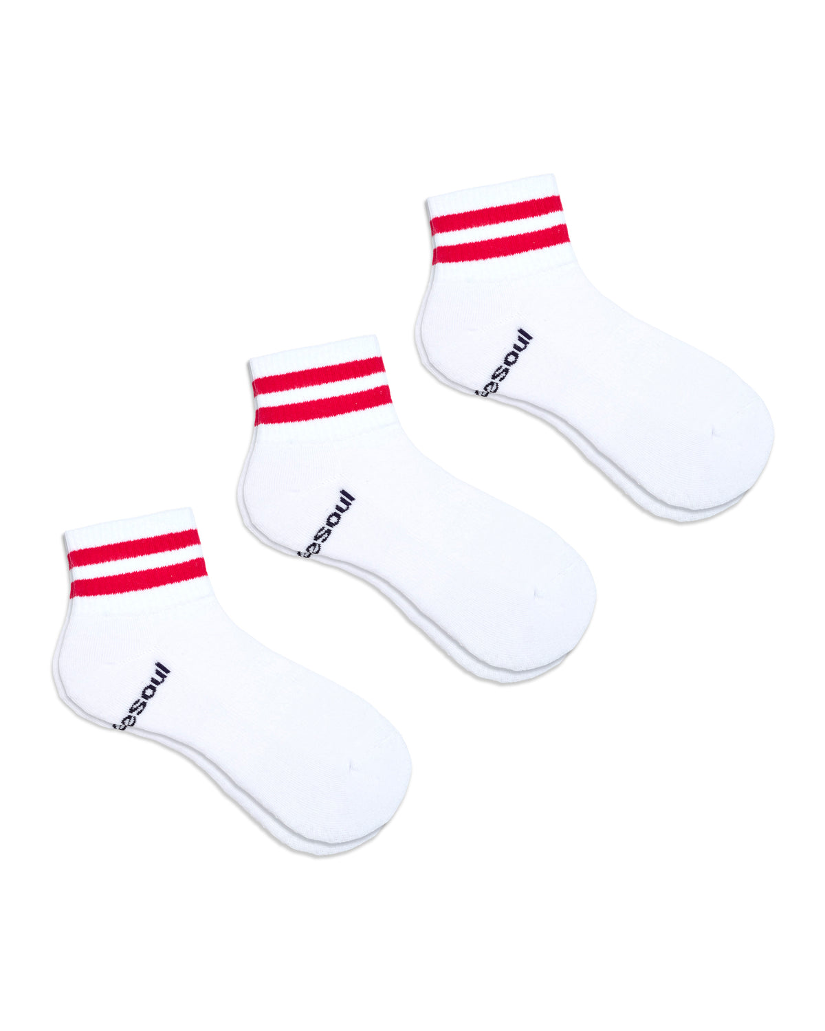Varsity Quarter Sock, Cardinal