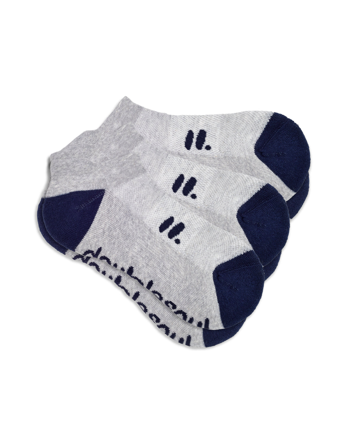 Colorblock Low Sock, Gray & Navy