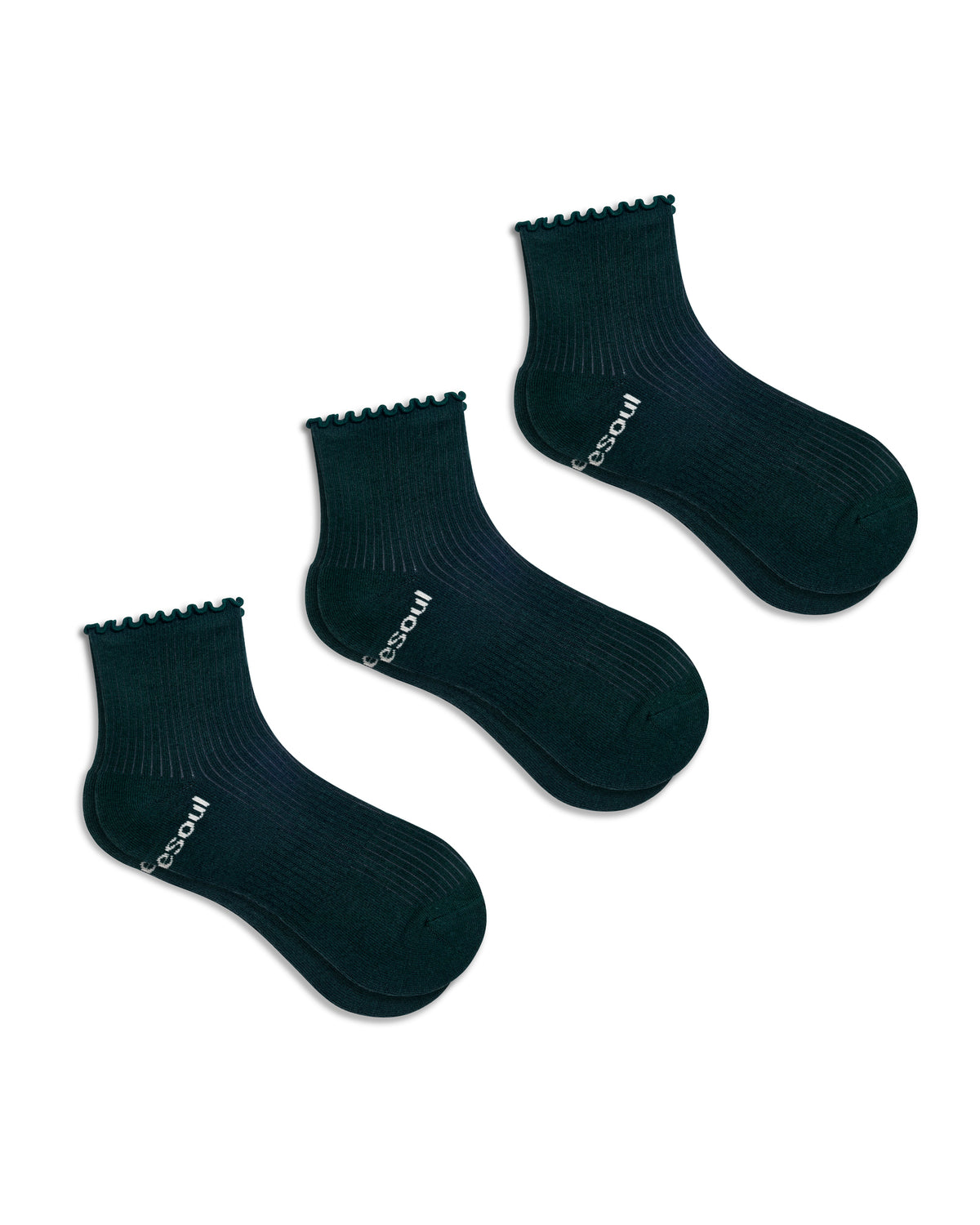 Ruffle Quarter Sock, Hunter