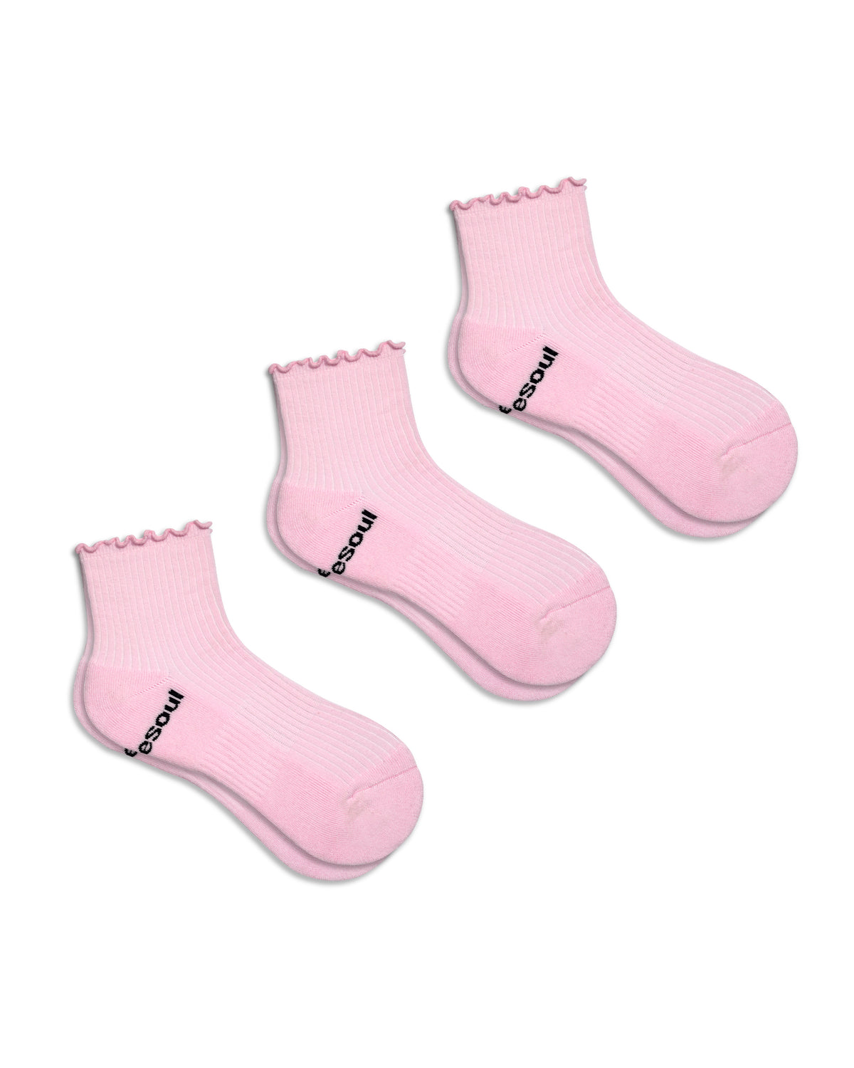 Ruffle Quarter Sock, Blush