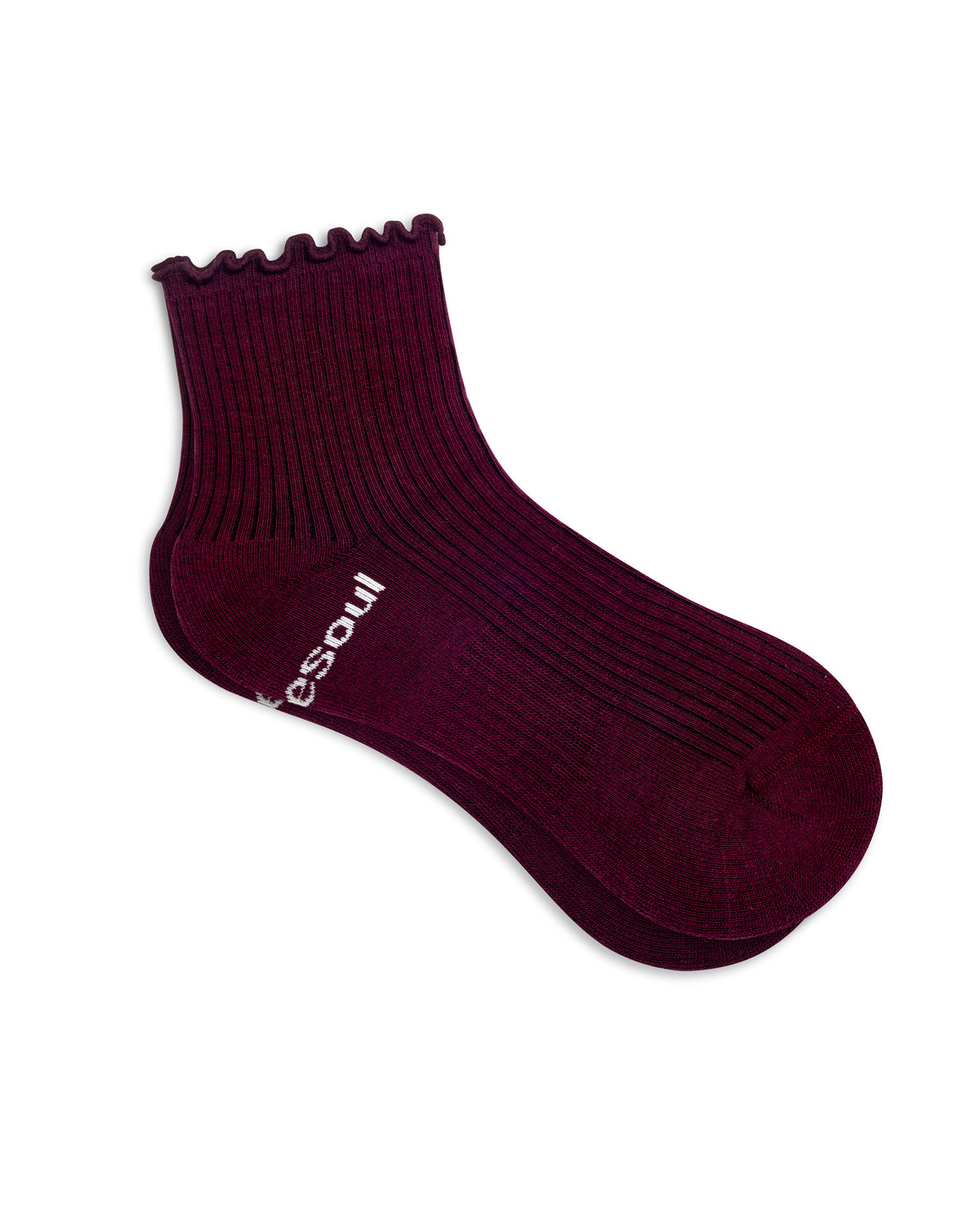 Ruffle Quarter Sock, Berry