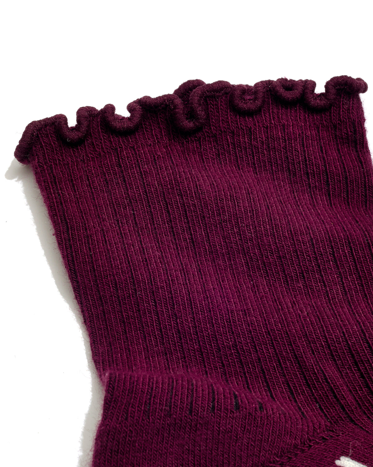 Ruffle Quarter Sock, Berry