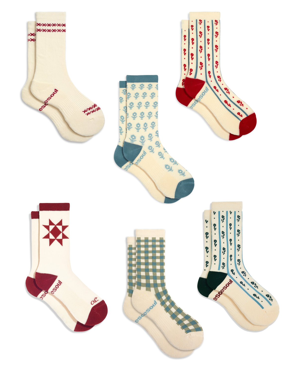 Bekah High Sock, Mixed Pack