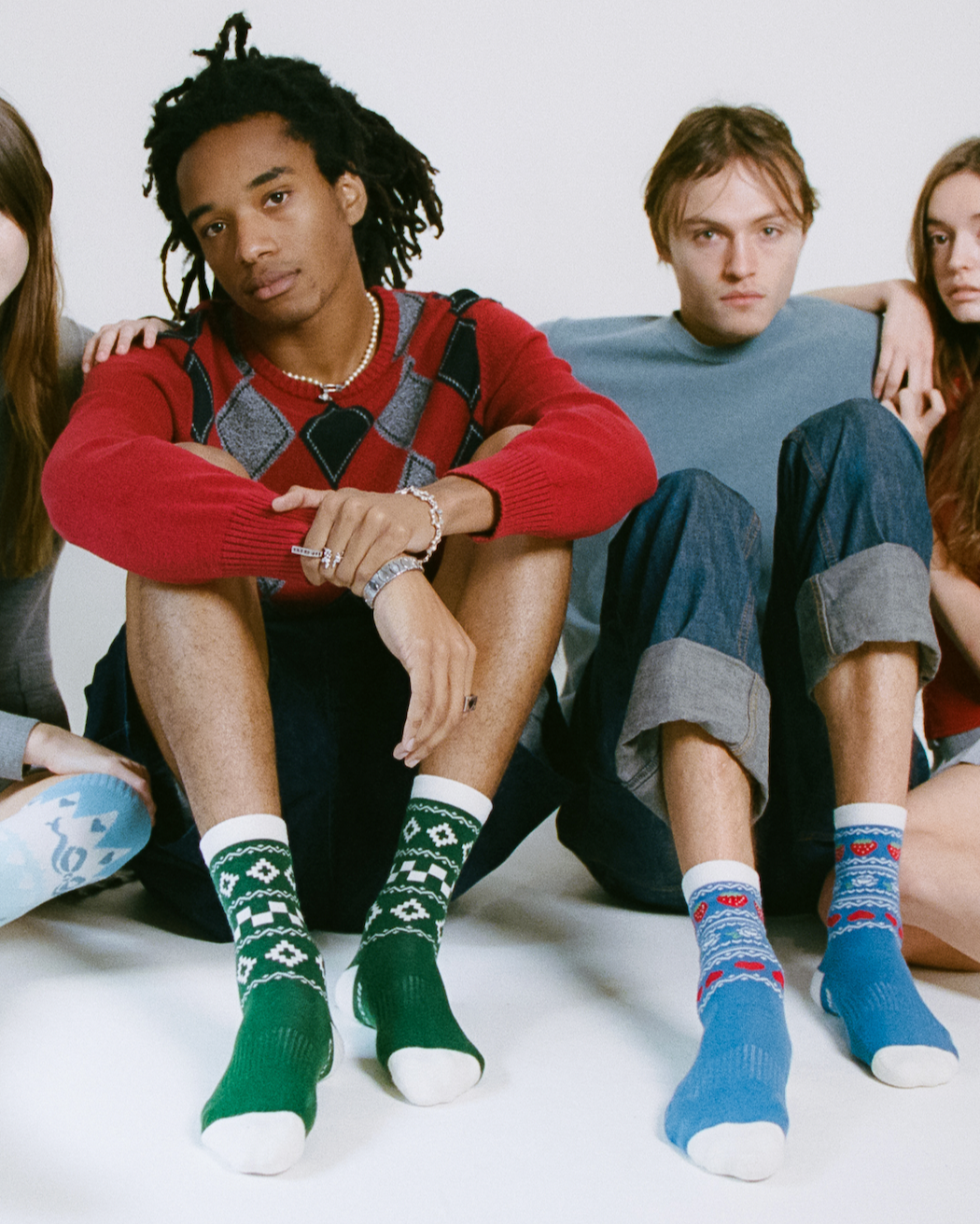Pattern High Sock, Mixed Pack