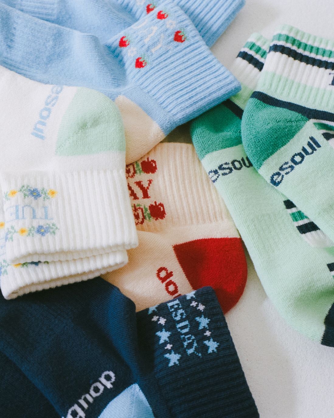 Days Of The Week Quarter Sock, Mixed Pack