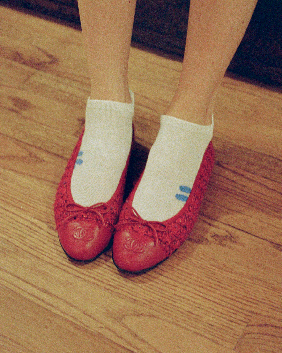 Colorblock Low Sock, White & Blue