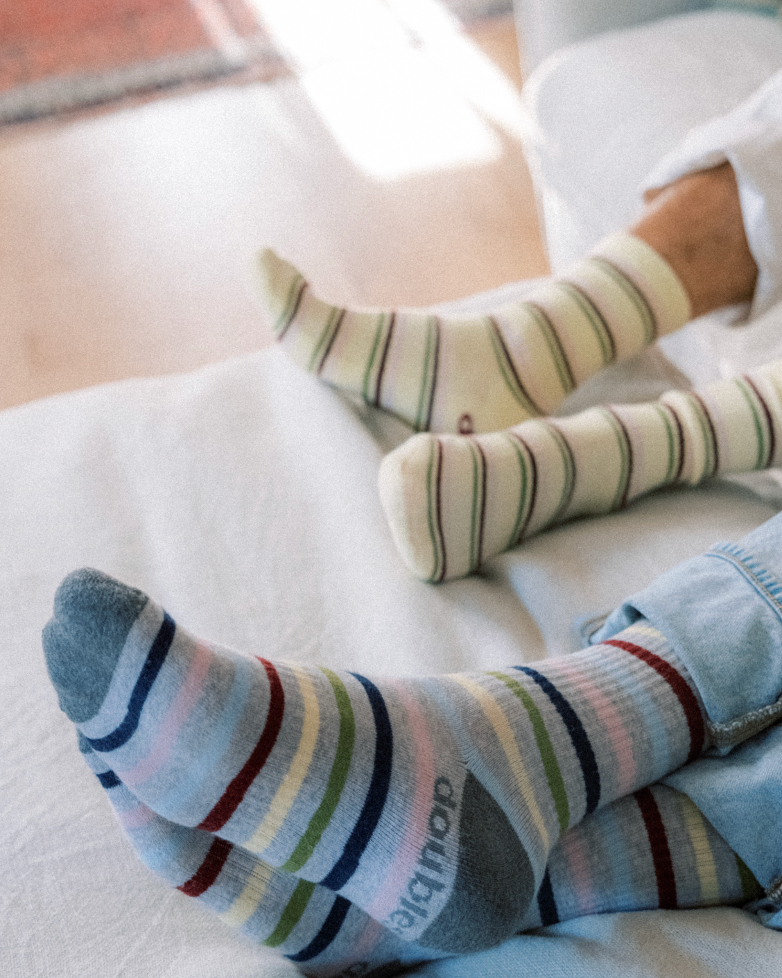 Striped High Sock, Slate